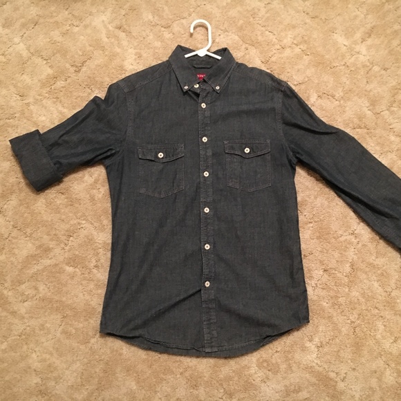 Merona Dark Blue Button Down Size Small - Picture 1 of 2